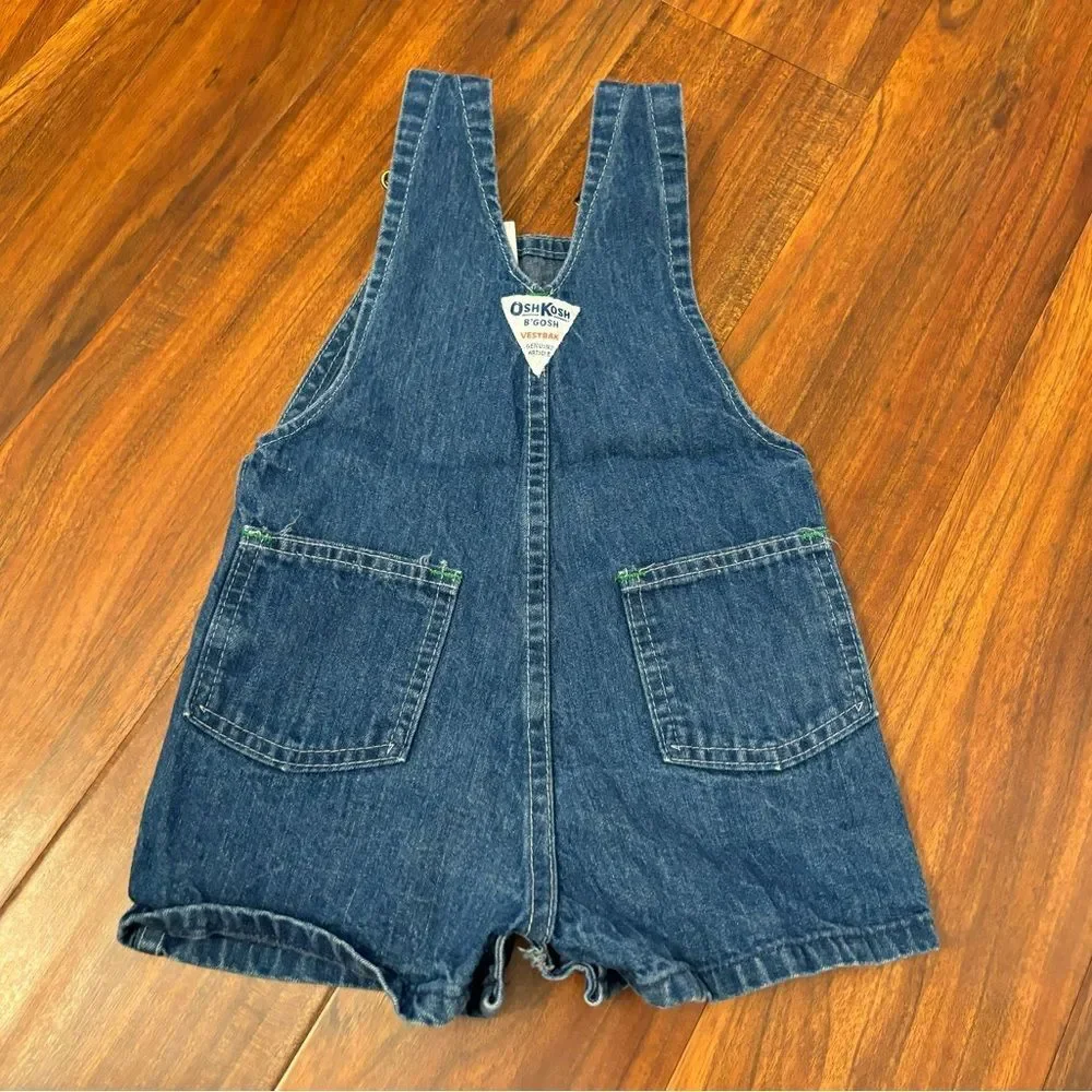 Osh Kosh B’Gosh vintage denim Vestbak overall shorts